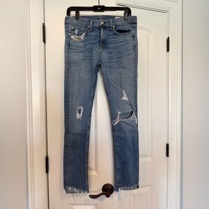 rag & bone Distressed Blue Jeans
